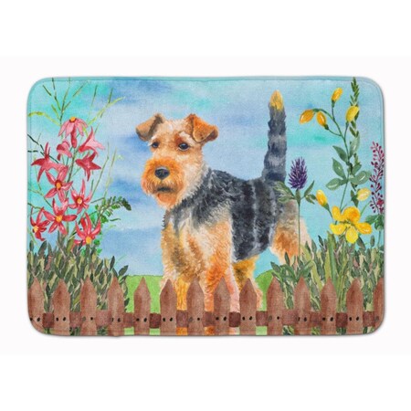 Carolines Treasures Welsh Terrier Spring Machine Washable Memory Foam Mat CK1262RUG